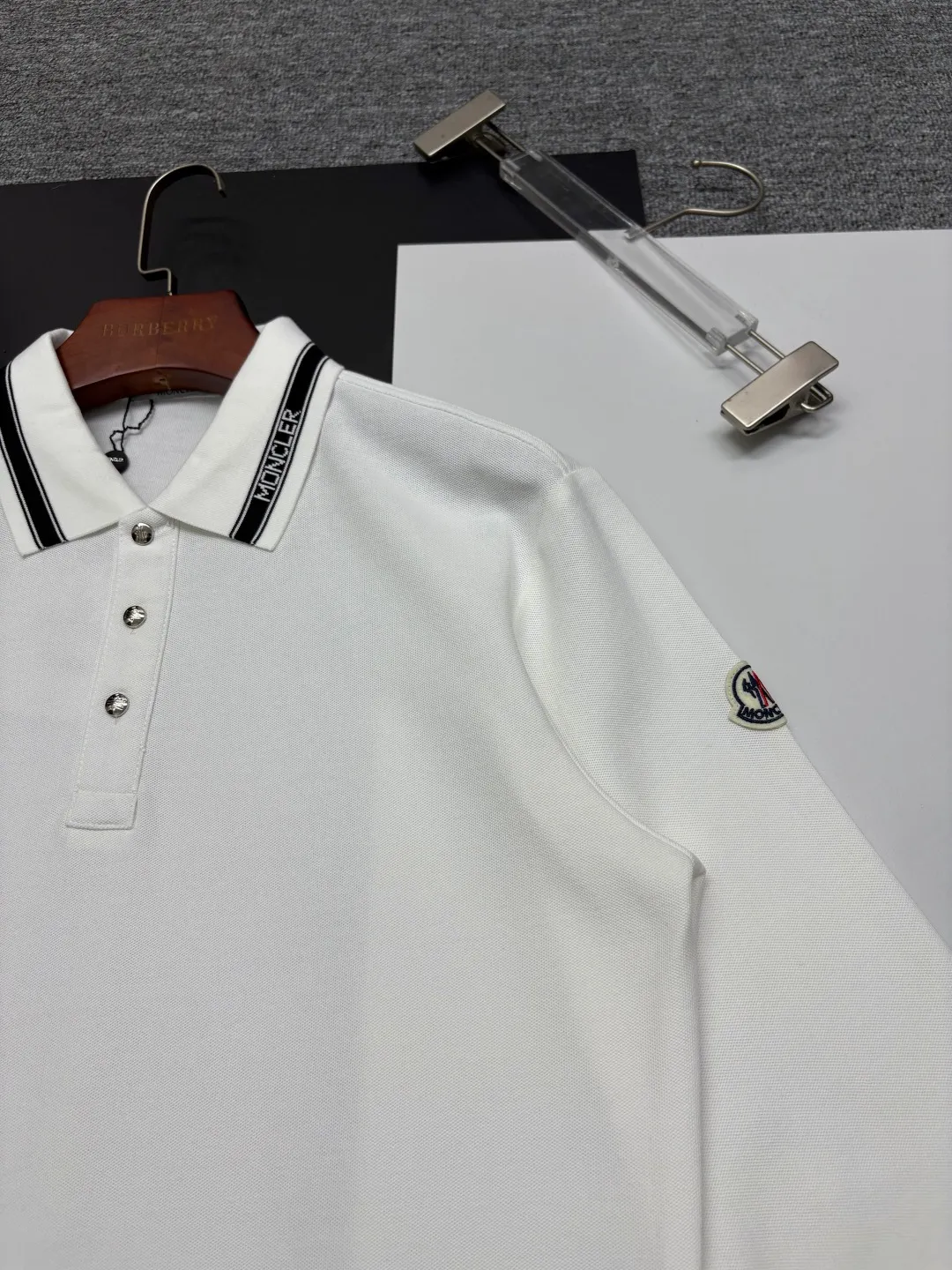 MONCLER New Arrival Polo Same Style 260 ， Factory New Arrival Versatile : Black White Royal Blue Size：M-3XL